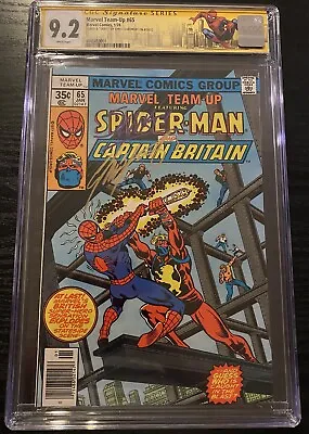 Buy Marvel Team-UP 65 CGC 9.2 SIGNED Claremont 1st US Captain Britain WP Remarked SS • 295.66£