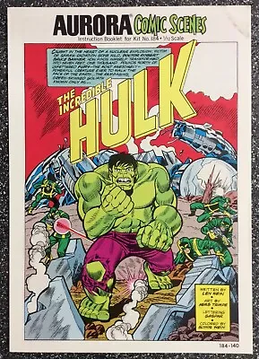 Buy Aurora Comic Scenes: Incredible Hulk 184-140 (1974) Herb Trimpe Art • 24.99£