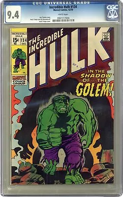 Buy Incredible Hulk #134 CGC 9.4 1970 0061517004 • 201.60£