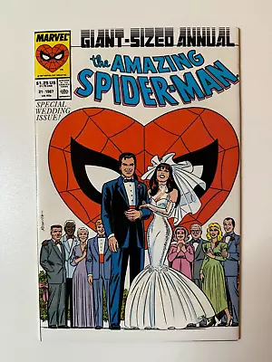 Buy Amazing Spider-Man Annual #21 1987 Mary Jane Wedding Issue NM- • 15.99£