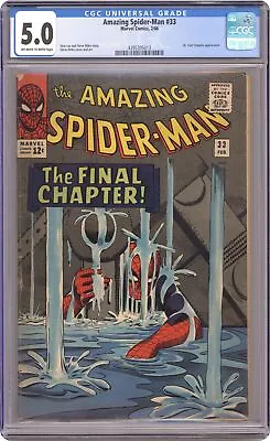 Buy Amazing Spider-Man #33 CGC 5.0 1966 4395305013 • 252.99£