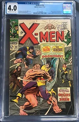 Buy (1967) X-Men 38 CGC 4.0 Blob, Vanisher, Mutant-Master, Back-Up Begins (Hot Key) • 200£