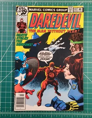 Buy DAREDEVIL #157 (1979) Newsstand Marvel Death Stalker Cap America Black Widow VF- • 19.82£