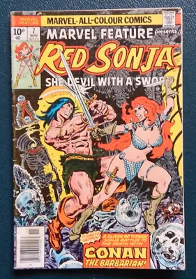 Buy RED SONJA Issue 7 MARVEL COMICS (MARVEL FEATURE) 1976 With CONAN • 10£