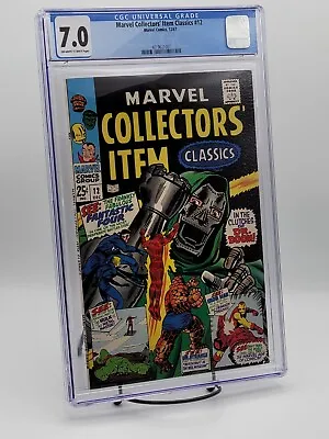 Buy MARVEL COLLECTORS' ITEM CLASSICS 12 (Marvel 12/1967) Kirby DR DOOM Cover CGC 7.0 • 58.50£