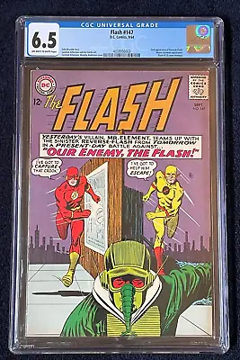 Buy Flash #147 (Sep 1964) ✨ Graded 6.5 O/W To W Pages By CGC ✔ 2nd Reverse Flash App • 179.82£