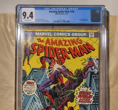 Buy Amazing Spider-Man  #136 CGC 9.4 1st Harry Osborn Green Goblin II Marvel Comic • 276.06£