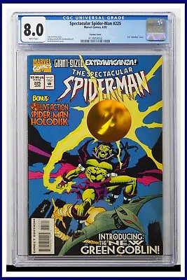 Buy Spectacular Spider-Man #225 CGC Graded 8.0 Marvel 1995 3-D Holodisk Comic Book. • 28.60£