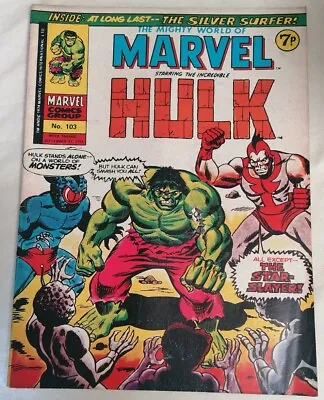 Buy COMIC - Mighty World Of Marvel The Incredible Hulk #103 Sep 21 1974 Bronze Age • 3£
