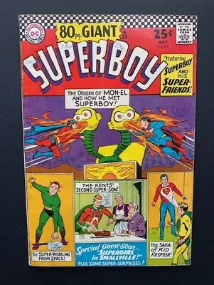 Buy SUPERBOY #129 (DC) 80pg. GIANT. Mon-El Origin. Legion. Supergirl. Nice VF8 1966! • 28£