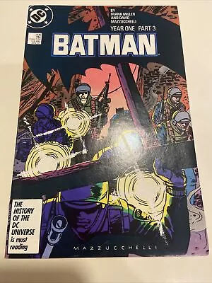 Buy BATMAN  #406  VF Year One Part 3 By Frank Miller! • 9.59£