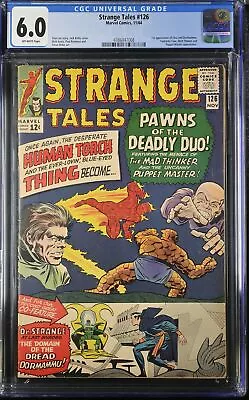 Buy Strange Tales #126 - Marvel Comics 1964 CGC 6.0 1st Appearance Of Clea And Dorma • 157.33£