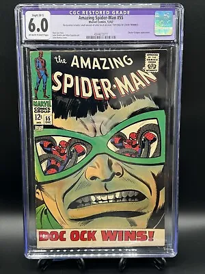 Buy Amazing Spider-man #55 CGC 6.0 Marvel Comics 1967 Doctor Octopus Appearance • 81.55£