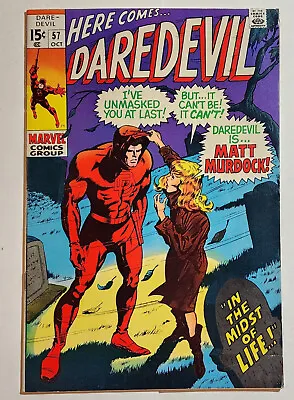 Buy DAREDEVIL #57 1969 DEATH'S HEAD, High Grade, GREAT SHAPE! • 24.09£