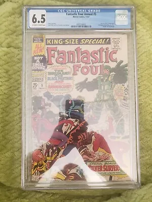 Buy Fantastic Four Annual #5,  11/67 CGC 6.5 Jack Kirby Art, 1st Solo Silver Surfer • 115.54£