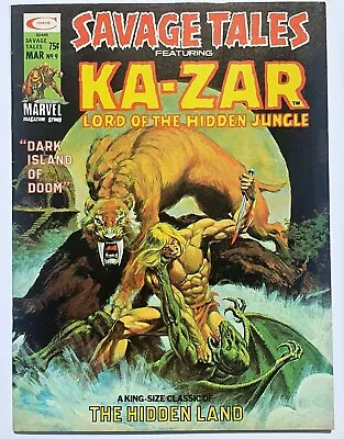 Buy Savage Tales 9 Marvel 1975 Curtis Comic Magazine Vfn • 18.99£