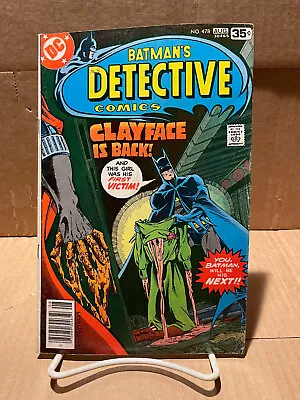 Buy Detective Comics #478 (1978) First Appearance Clayface Iii Dc Comics A6 • 19.76£