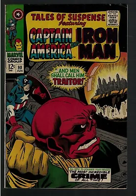 Buy Marvel Comics Tales Of Suspense 90 FN- 5.5  Captain America Red Skull Cover 1968 • 44.99£