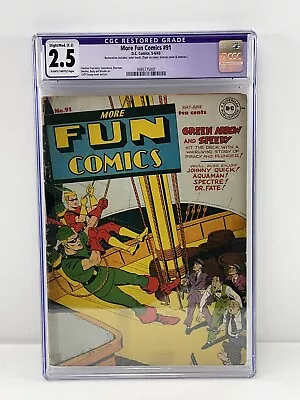 Buy More Fun Comics #91 CGC 2.5 Restored 1943 • 316.20£