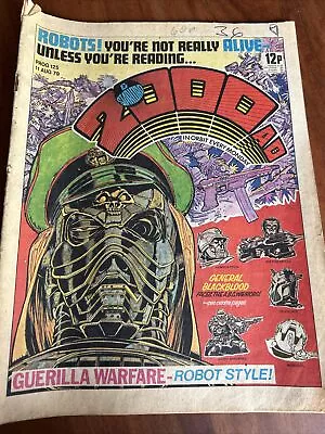 Buy 2000AD Prog 125 Dredd Comic Dated 11 Aug 1979 • 0.99£