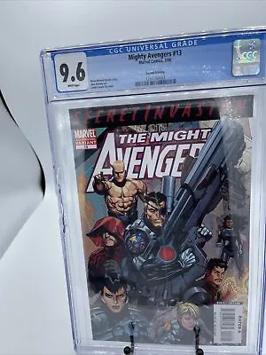Buy Cgc 9.6 Mighty Avengers #13 / 1st Secret Warriors / 2nd Print Var Crkd Case • 159.29£