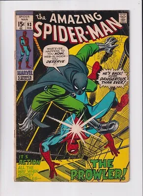 Buy Amazing Spider-Man (1963) #  93 (4.5-VG+) (468732) 3rd Prowler 1971 • 50.85£