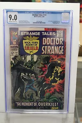 Buy STRANGE TALES #151 CGC 9.0 Eternity App & Jim Steranko's 1st Marvel Work 1966 • 149.42£