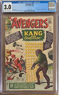 Buy Avengers #8 - 1964 - Key - First Appearance Of Kang The Conqueror - CGC 3.0 • 600£