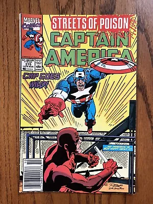 Buy Captain America #375 Marvel Comics Newsstand 1990 Streets Of Poison • 6.13£