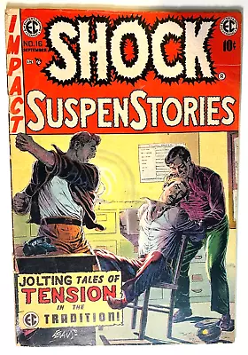 Buy SHOCK SUSPENSTORIES #16 EC COMICS 1954 VG JACK DAVIS JACK KAMEN ART Complete • 158.12£