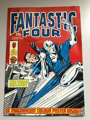Buy Vintage Marvel Comics Fantastic Four # 28 1983, Silver Surfer + Iron Man Poster • 15.50£