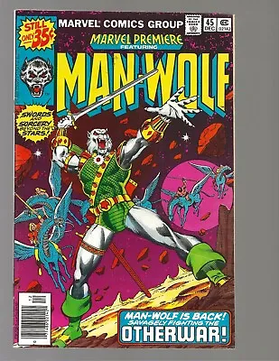 Buy Marvel Premiere 45 And 46  (1980)  MAN WOLF !!  1ST APPEARANCE OTHER REALM!! • 15.98£