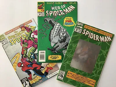 Buy Spectacular Spider-Man 200 Spider-Man 26 Web Of Spider-Man 100 Foil Hologram • 23.06£