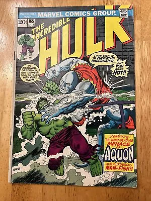 Buy The Incredible Hulk Marvel Comics 165, AQUON THE MAN FISH, • 11.85£