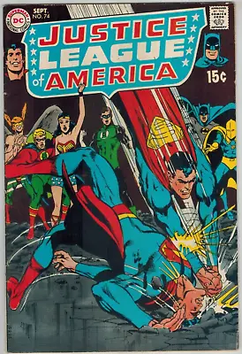 Buy Justice League Of America 74  Black Canary Leaves JSA!  JLA Silver Age 1969 F/VF • 63.03£