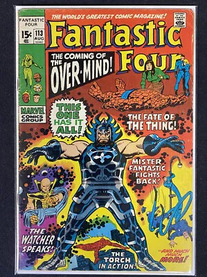 Buy Fantastic Four 113, August 1971, VG First Appearance Of The Over-Mind Stan Lee! • 20.10£