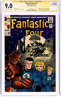 Buy FANTASTIC FOUR #45 CGC 9.0 1965 Signed SS STAN LEE 1ST APP THE INHUMANS Lockjaw • 3,355.95£