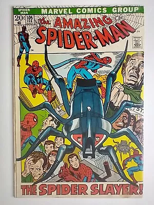 Buy Marvel Comics Amazing Spider-Man #105 1st Appearance Spider-Slayer Mark III VF- • 62.73£