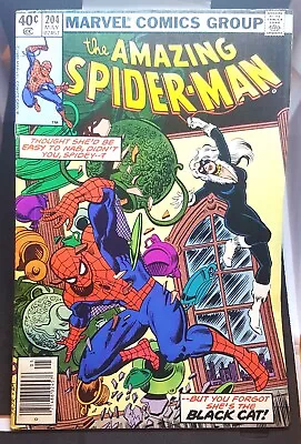 Buy Amazing Spider-Man #204 - Black Cat - Cover By Allen Milgrom • 8.71£