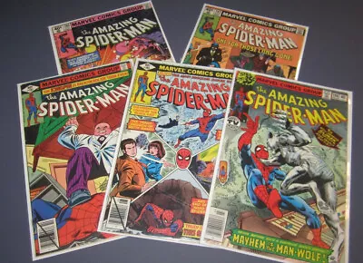Buy Amazing Spider-Man Lot, 190, 195, 197, 202, 203  Good Condition, Man-Wolf,  $29 • 22.93£