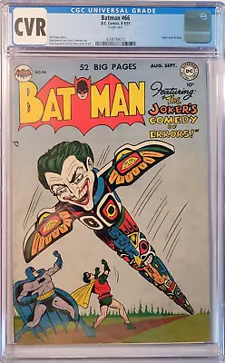 Buy 1951 Batman 66 CGC CVR. Joker Totem Pole Cover. RARE! • 284.21£
