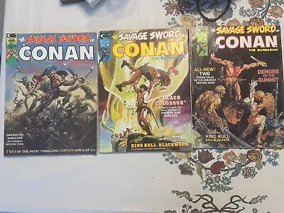 Buy The Savage Sword Of Conan Magazine  Issues  #1 2 3 Savage Tales Lot • 91.04£