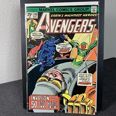 Buy The Avengers #140  1975 Marvel Comic Book Vision Beast Thor 50 Foot Hero • 8.13£