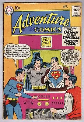 Buy Adventure Comics #275 August 1960 VG- Origin Superman Batman Team • 31.94£