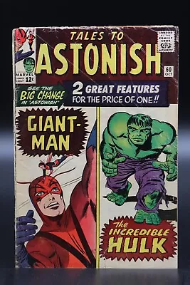 Buy Tales To Astonish (1959) #60 Jack Kirby 1st Double Feature Giant-Man Hulk GD+ • 28.46£