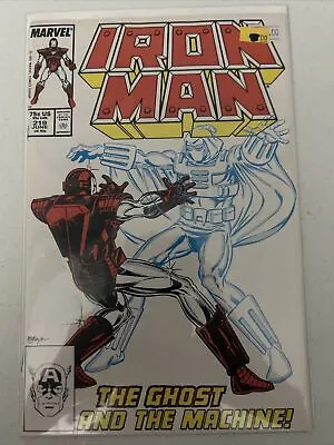 Buy Iron Man #219 1st App Of Ghost Bob Layton Cvr! Marvel Comics • 24.12£