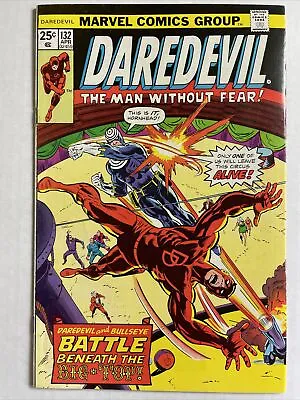 Buy Daredevil 132 F/VF 1976 Marvel Comic Bull’s-Eye • 20.58£