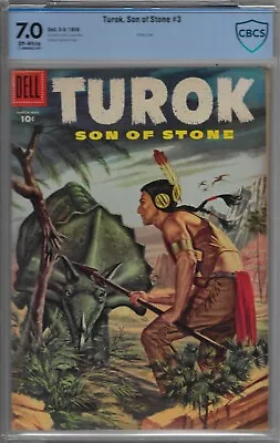Buy Turok #3-cbcs 7.0 -fine/very Fine Copy - 1956 Great Dinosaur Cvr • 314.95£