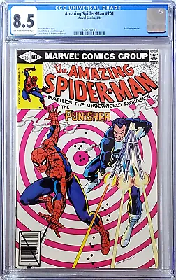 Buy AMAZING SPIDER-MAN #201, CGC 8.5 OFF-WHITE To WHITE PAGES, 1980 MARVEL COMICS • 56.77£