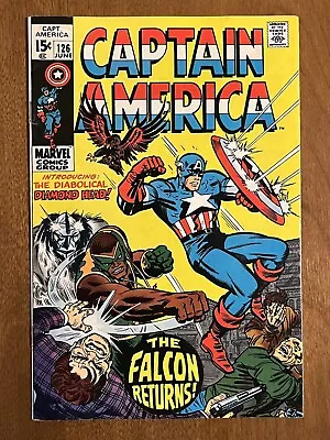 Buy Captain America #126/1st Time Falcon Dons Captain America Suit (See Pics)/FN+ • 42.65£